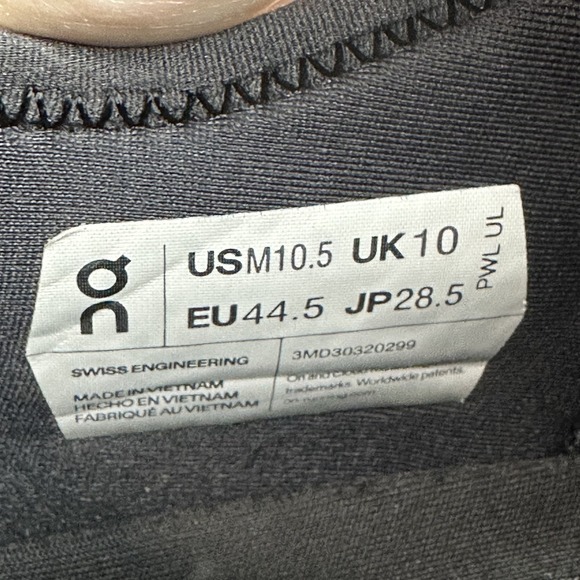 Mens On Cloud X 3 AD Black Athletic Comfort Running Sneakers Shoes Size 10.5 GUC - Picture 9 of 9